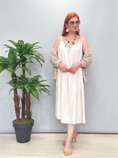 6615 İtalyan Tensel Viskon Elbise Taş