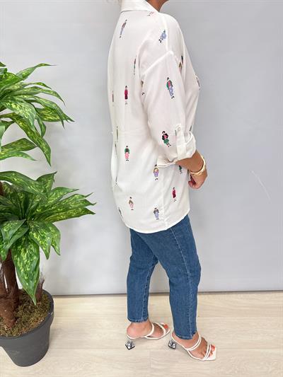 6610 Baskı Detay Gömlek 