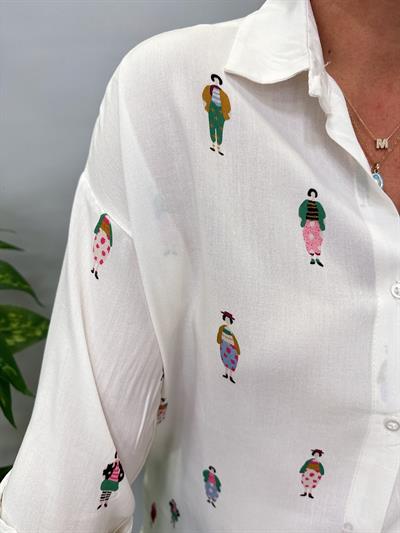 6610 Baskı Detay Gömlek 