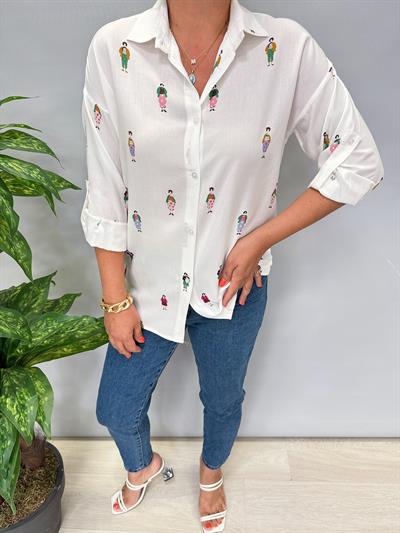 6610 Baskı Detay Gömlek 