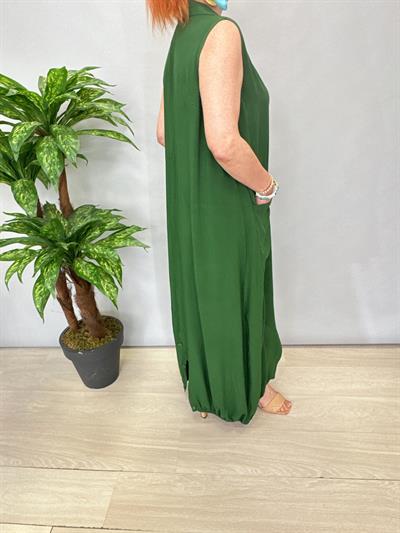 6632 Pamuklu Tulum/Elbise Koyu Yeşil