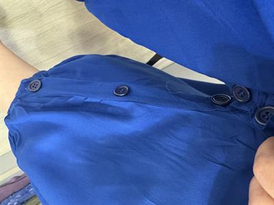 6632 Pamuklu Tulum/Elbise Saks Mavi