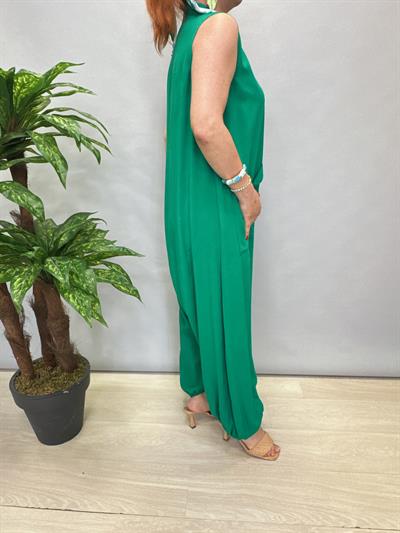 6632 Pamuklu Tulum/Elbise Yeşil