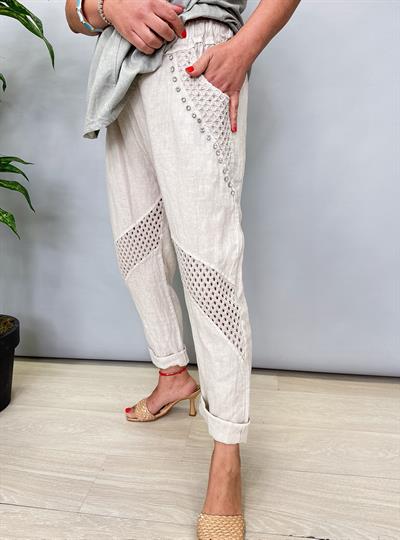 6670 Italyan Pantolon Taş