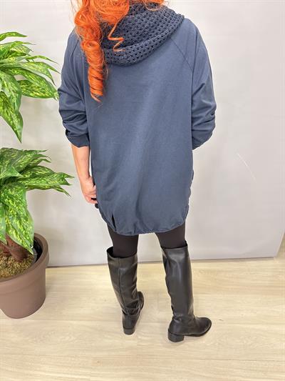 6878 Italyan Kapşonu File Detay Ceket Lacivert