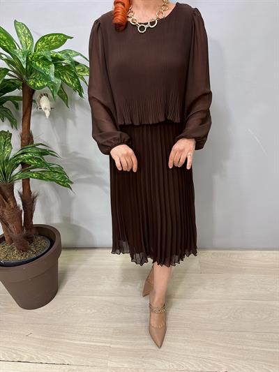 6903 Şifon Eibise Acı Kahve 