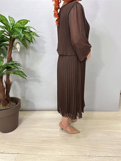 6903 Şifon Eibise Acı Kahve 