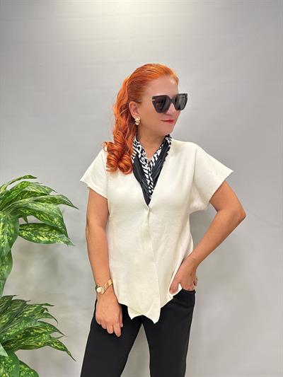 7088 Italyan Triko Yelek - Bluz Taş