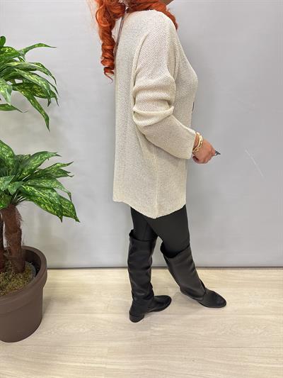 7091 Merserize Bluz (KOLYE HEDİYELİ) Taş