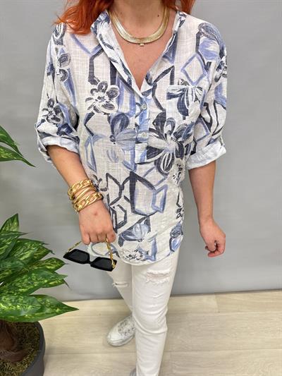 BLZ 7560 İTALYAN PAMUKLU BLUZ EKRU