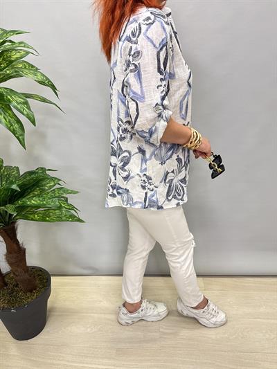 BLZ 7560 İTALYAN PAMUKLU BLUZ EKRU