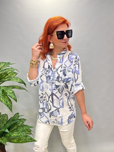 BLZ 7560 İTALYAN PAMUKLU BLUZ EKRU