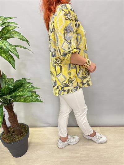 BLZ 7560 İTALYAN PAMUKLU BLUZ SARI