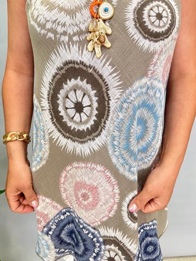 7581 Italyan Pamuklu Tunik Vizon