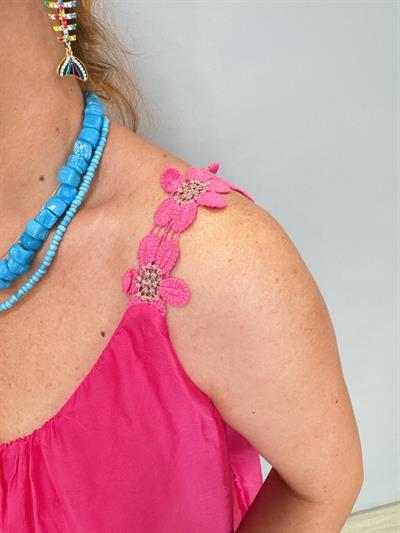 PK 7730 Italyan Astarı Esnek Bluz Fuşya