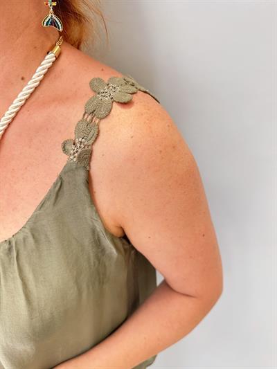 7730 Italyan Astarı Esnek Bluz Haki