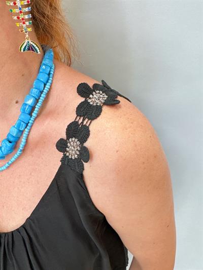 PK 7730 Italyan Astarı Esnek Bluz Siyah