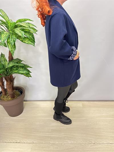 7740 Kaşe Blazer Ceket Lacivert