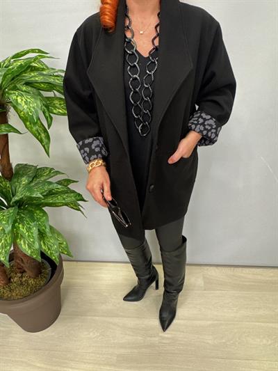 7740 Kaşe Blazer Ceket Siyah 