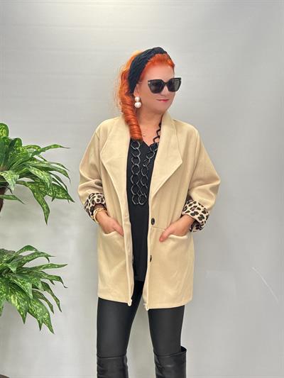 7740 Kaşe Blazer Ceket Taş