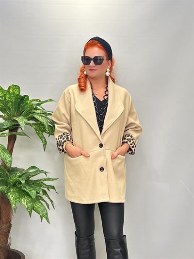 7740 Kaşe Blazer Ceket Taş