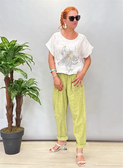 7746 Italyan Pamuklu Pantolon Yeşil