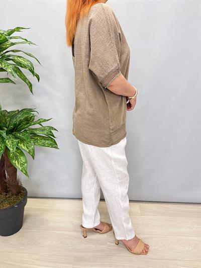 PMK 7780 Pamuklu Bluz  Vizon