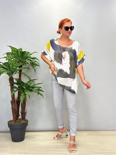 7785 Italyan Full Likralı Pantolon Gri