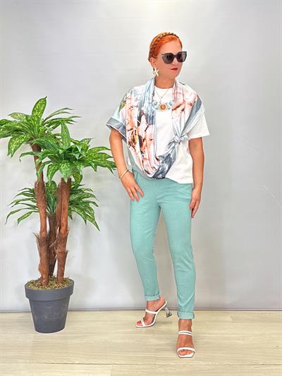 7785 Italyan Full Likralı Pantolon Mint