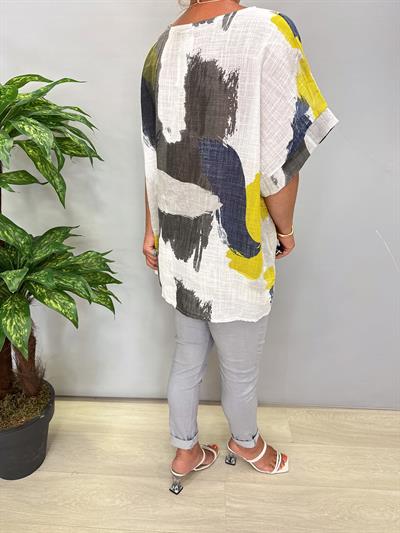 7789 Italyan Pamuklu  Bluz (Kolye Hediyeli) 