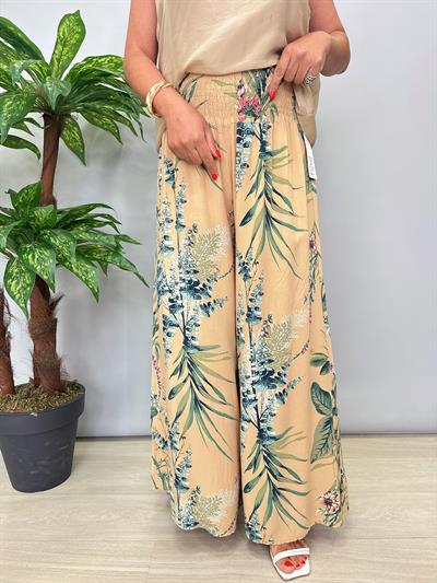 8001 Italyan Desenli Pantolon Camel