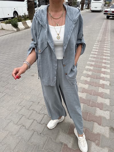 8005 Pamuklu Takım Gri