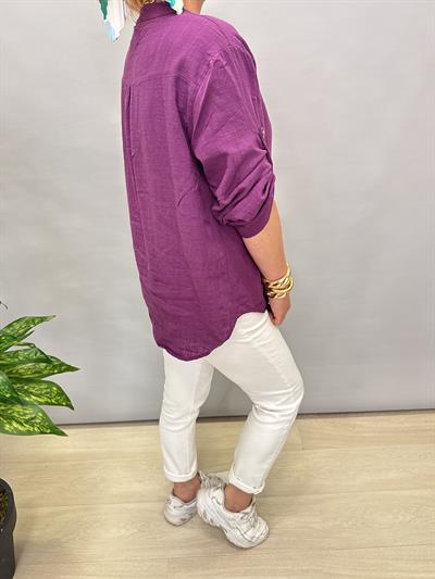 BYZ MNS 8045 PAMUKLU BLUZ MOR