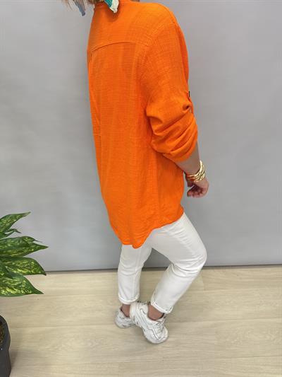 BYZ MNS 8045 PAMUKLU BLUZ TURUNCU
