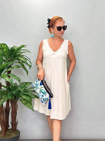 8052 Pamuklu Elbise Taş