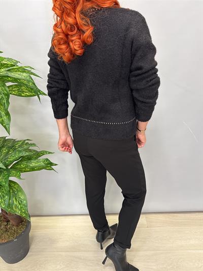 8059 Angora Hırka/Ceket Siyah