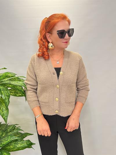 8059 Angora Hırka/Ceket Vizon