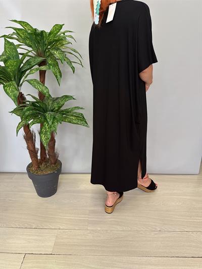 8452 Salaş Model Elbise Siyah