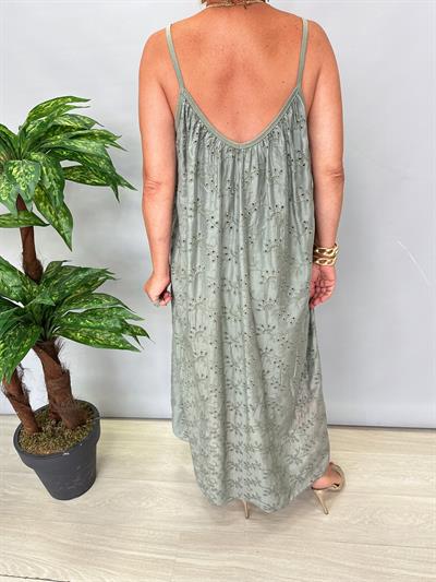 8588 Italyan Fisto Elbise Haki