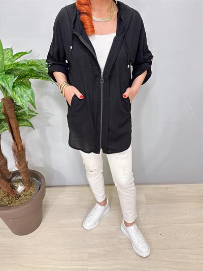 8596 Pamuklu Ceket Siyah