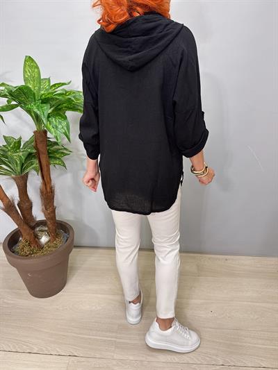 8596 Pamuklu Ceket Siyah