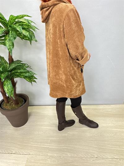 8668 Şönil Kadife Ceket Camel