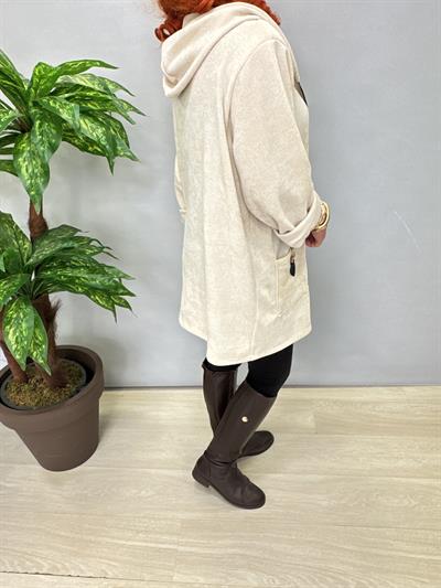 8668 Şönil Kadife Ceket Taş 