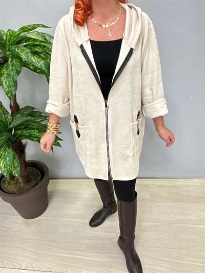 8668 Şönil Kadife Ceket Taş 