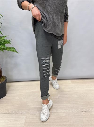 8715 İTALYAN PAYET PANTOLON ANTRASİT 40-48 BEDEN ARASI UYGUNDUR