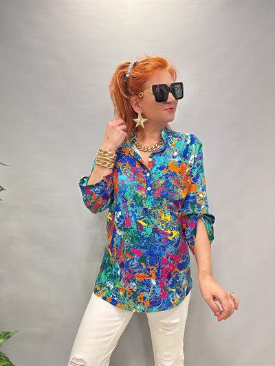 MNS 8790 PAMUKLU VİSKON BLUZ