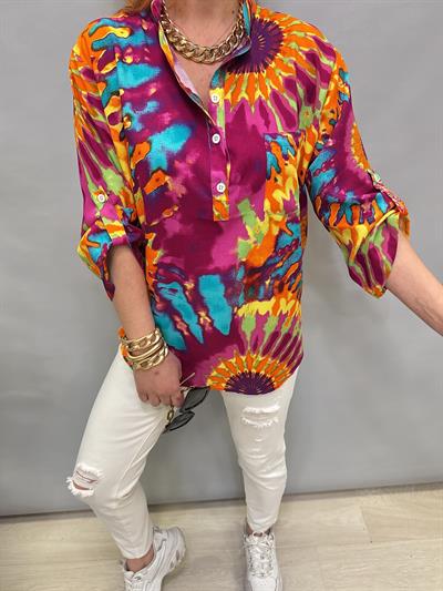 MNS 8790 PAMUKLU VİSKON BLUZ