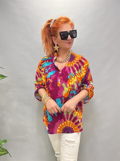 MNS 8790 PAMUKLU VİSKON BLUZ