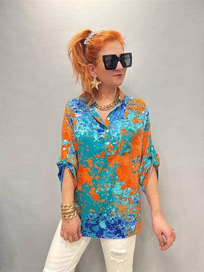 MNS 8790 PAMUKLU VİSKON BLUZ