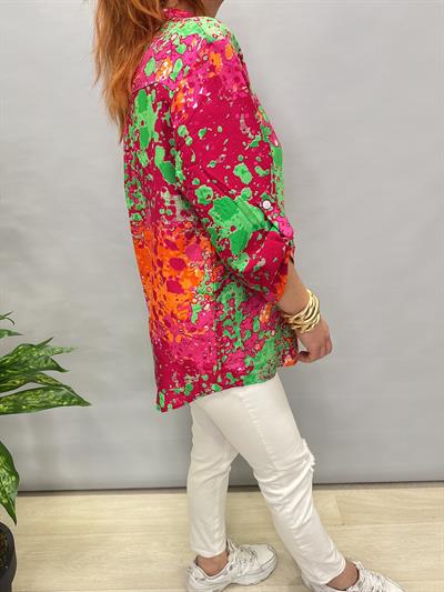 MNS 8790 PAMUKLU VİSKON BLUZ